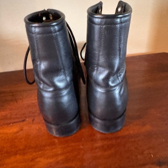 Men’s Vintage Justin Black Leather Lace-Up Roper ankle Boots size 6D main image 5